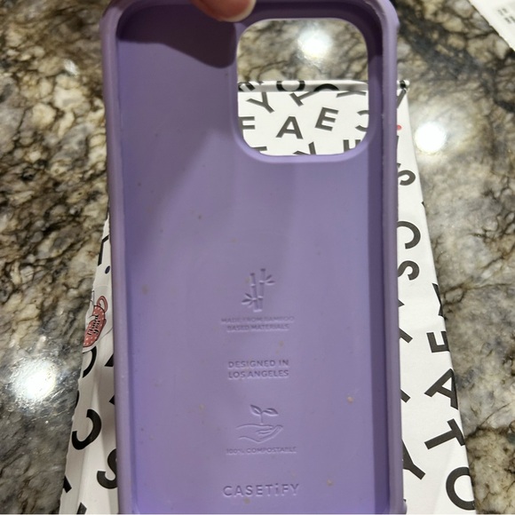 Gently loved used Casetify Purple bumper IPhone 13 Pro case - Picture 8 of 16